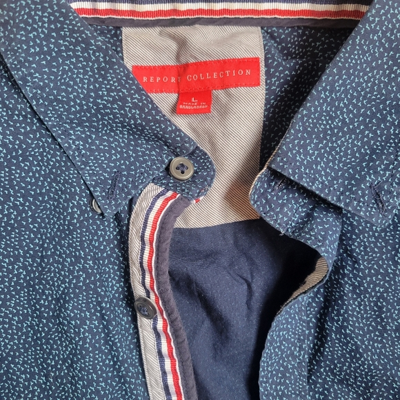 Men's Blue Short Sleeve Shirt - Picture 2 of 3